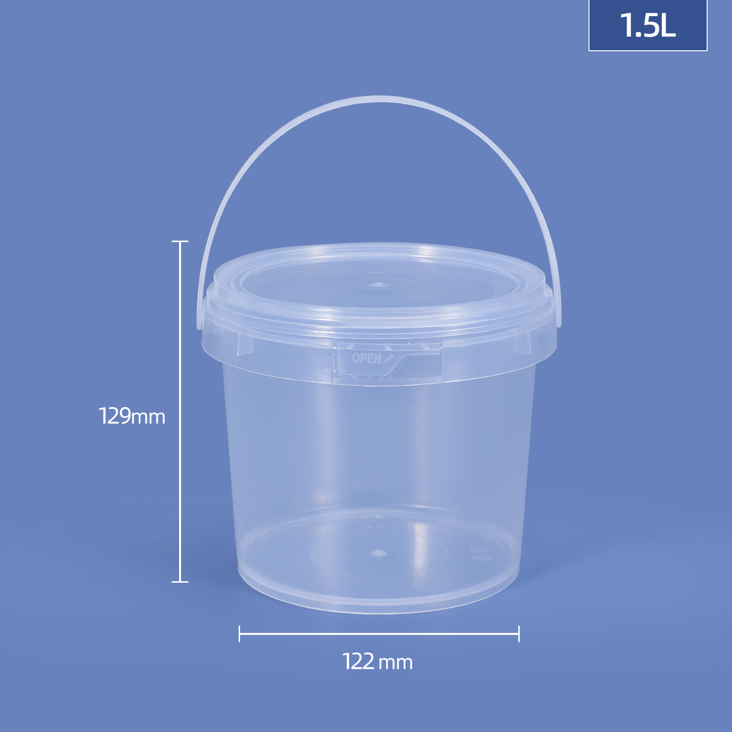 280ml 300ml 500ml 750ml 1L 1.5L 2.5L 4L Plastic Food Storage Pail Christmas Decoration