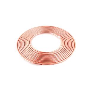 China C10100 C11000 C12000 99.99% Pure Red Pancake Copper Tube Custom Size For Water Tube on sale