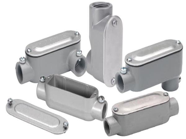 Powder Coating Stainless Steel Conduit Fittings , Custom Rigid Metal Conduit