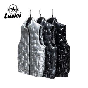 Quality Zipper Quilted Bubble Coat Vest Waterproof Polyester Cotton Sleeveless Puffer wholesale