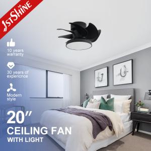 Quality Decorative Quiet DC Motor Flush Mount Small Ceiling Fan With Led Light wholesale