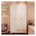 Cute Animal Decoration Solid Wood Wardrobe for Home Furniture and Eco-friendly