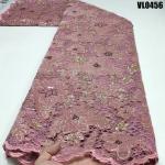 Supoo green flocking velvet lace Nigerian lace embroidery african lace fabric