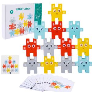 Quality Children Montessori Animal Stacking Blocks Toys Rabbit Jenga Balancing Games wholesale