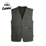 Causal Multi-pocket Sleeveless Oversize Top Utility Waistcoat V-neck Cardigan