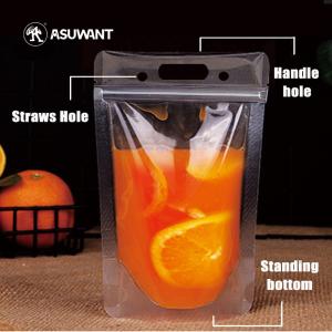 Quality Fruit Juice Liquid PET Metallized Liner Stand Up Zipper Bags wholesale
