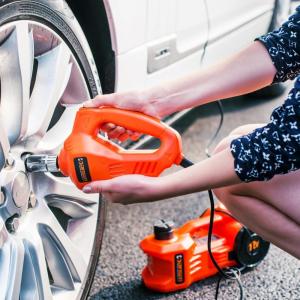Quality 155mm Electric Jack &amp; Impact Wrench Kit Set, 12 Volt Car Jack Kit With Valve wholesale