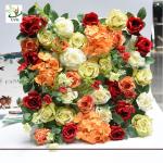 UVG romantic rose artificial floral wall for photography backdrop art studio