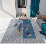 North European Feather Crystal Velvet Floor Carpets For Sofa Bedroom And Living