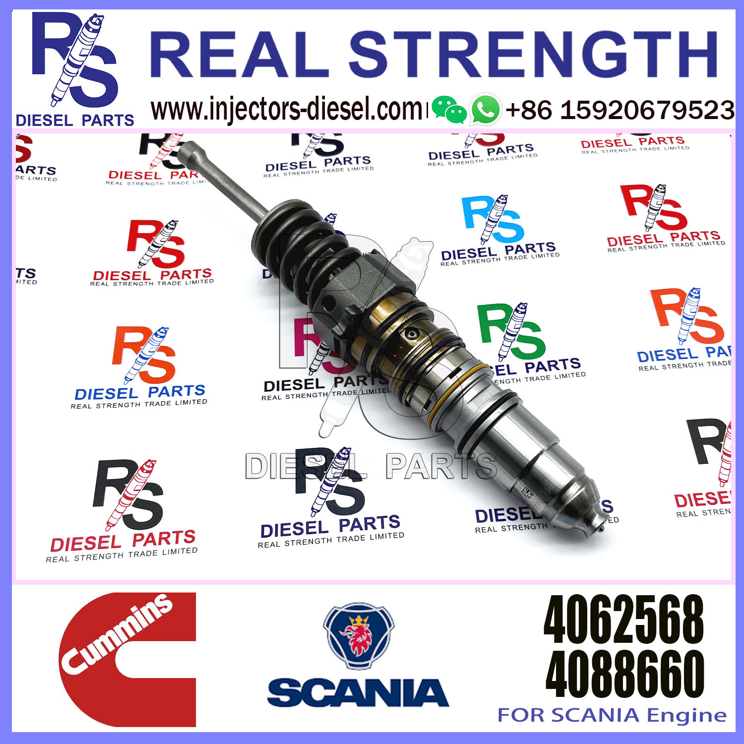 QSK15 Diesel Engine Common Rail Fuel Injector 4914537 3973059 4062568 3975929 4010642 4026222 4061851