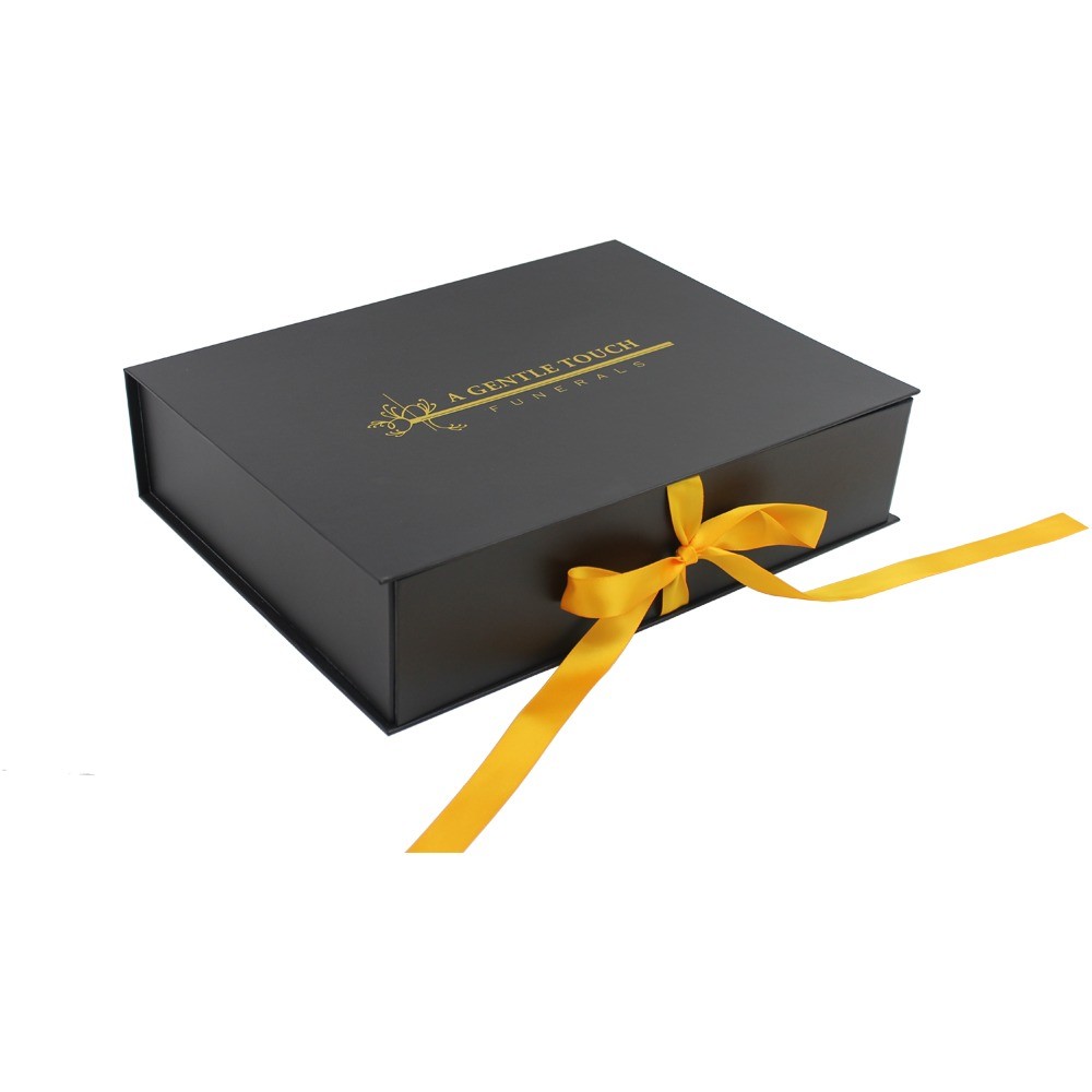 Matte Black Hair Extension Packaging Box Customizable Hair Bundle Box Packaging