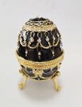Faberge Egg Jewelry Box Series Hand Painted Jewelry Trinket Box with Rich Enamel