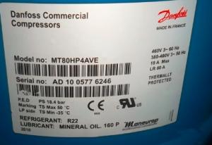 Quality R22 commercial compressor Hermetic compressor MT80HP4AVE France Maneurop Piston Reciprocating compressor wholesale