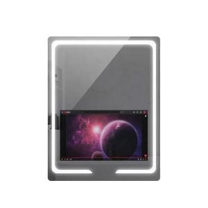 Quality 5mm Square LCD Rectangular Lighted Bathroom Mirror For Home Furniture wholesale