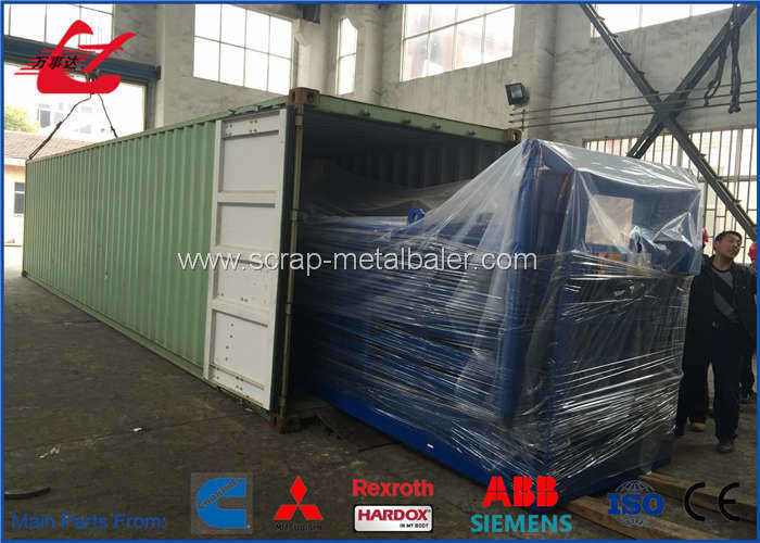37kw Horizontal Plastic Film / Waste Paper Baler With Feeding Manual Tie