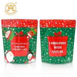 PA PE Christmas Socks Shape Snack Packaging Bags Laminated Snacks Packing Pouch