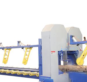 Quality Wood Cutting Vertical Band Saw Twin Vertical Band Sawmill Production Line, big motor vertical saw wholesale