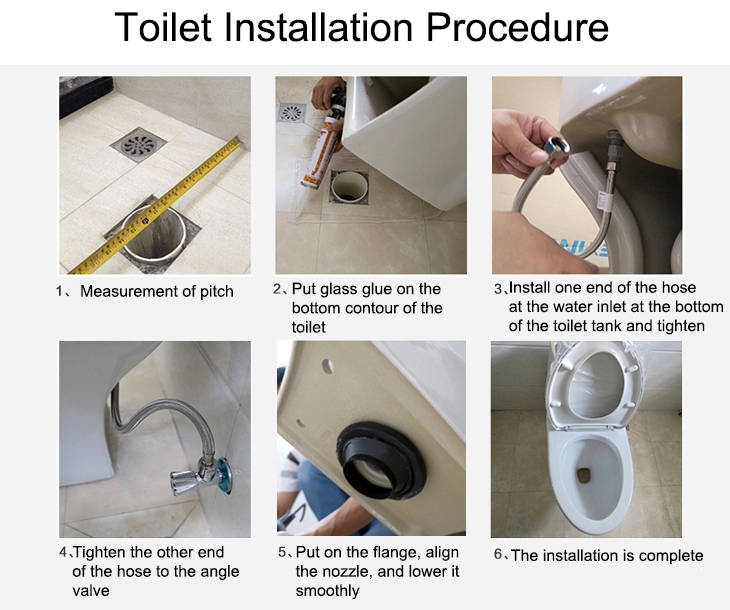 Ceramic S Trap Toilet Bowl Western Golden Diamond 200mm 180mm