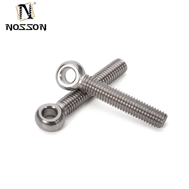 Customized Galvanized Finish M5M6M8M10 Stainless Steel Eyebolt Slipknot Screw O-ring Hole Bolt with ROUND Head Style