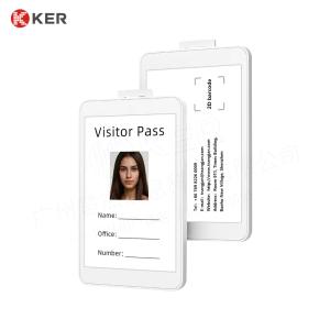 Quality NFC 3.7 Inch Reusable E-ink Work Card Work Badge Battery Free ID badge Epaper Wireless Name Badge wholesale