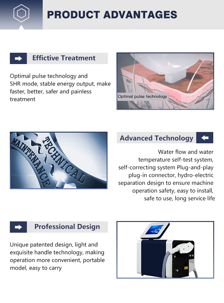 IPL Laser Single Pulse Technology Hair Removal Device Elight+IPL Skin Rejuvenation Machine