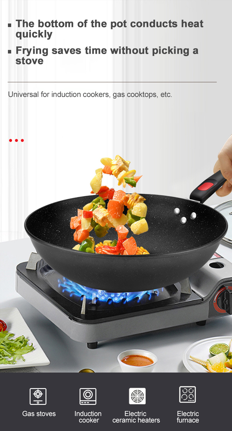 Home Medical Stone Non Stick Cooking Pot Set Kitchen Pots And Pans Cookware Sets