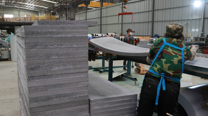 Color Steel Wall Roof Rock Wool Silica Sandwich Panel