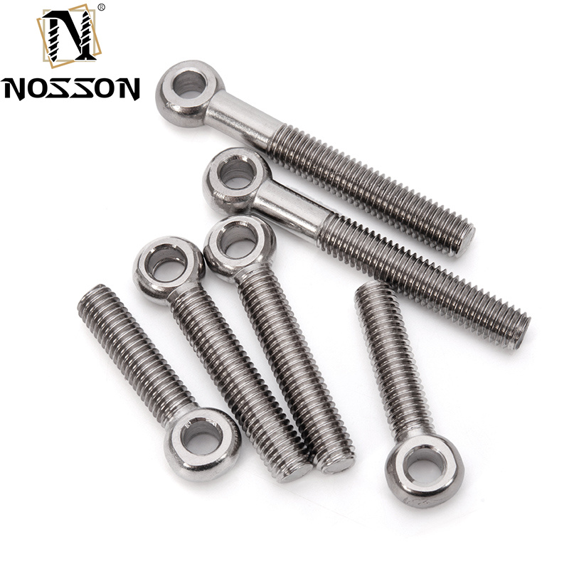 Plain Finish Stainless Steel Round Fish Eye Screw M5 M6 M8 M10 M12 M16 M20 M24 M30 for Lifting and Slipknot Eye Bolt