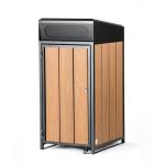 H1200MM 120L Large Outdoor Wooden Trash Can