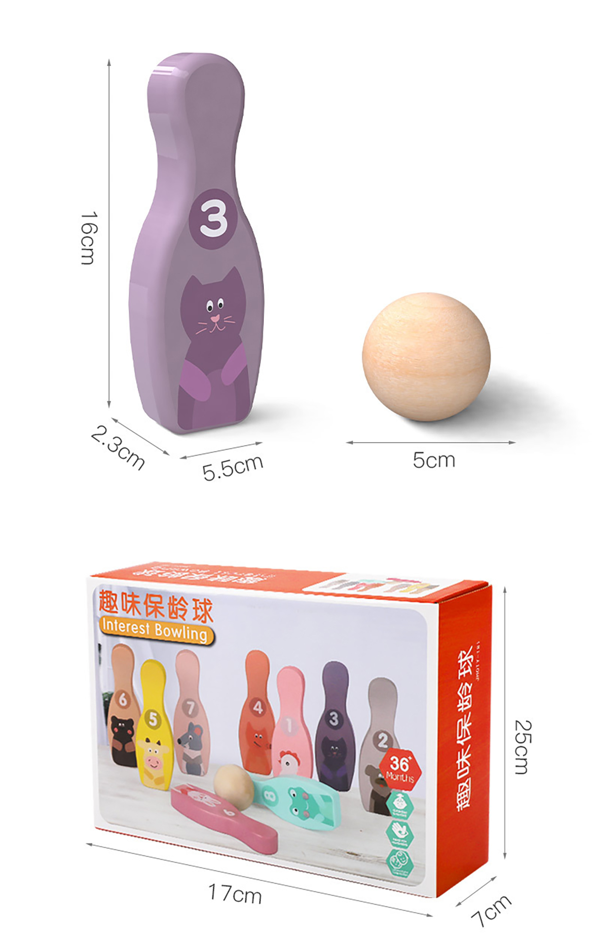 Non Toxic Colorful Bowling Toy Set Indoor Outdoor Games Smooth Fun