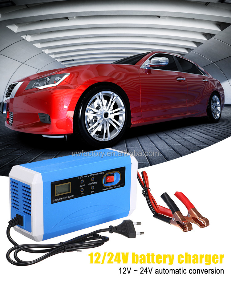 Private Mold Yes Car Motorcycle Battery Digital Display Charger 12V 24V 10A High Power Intelligent Battery Charger Automatic Universal Charger