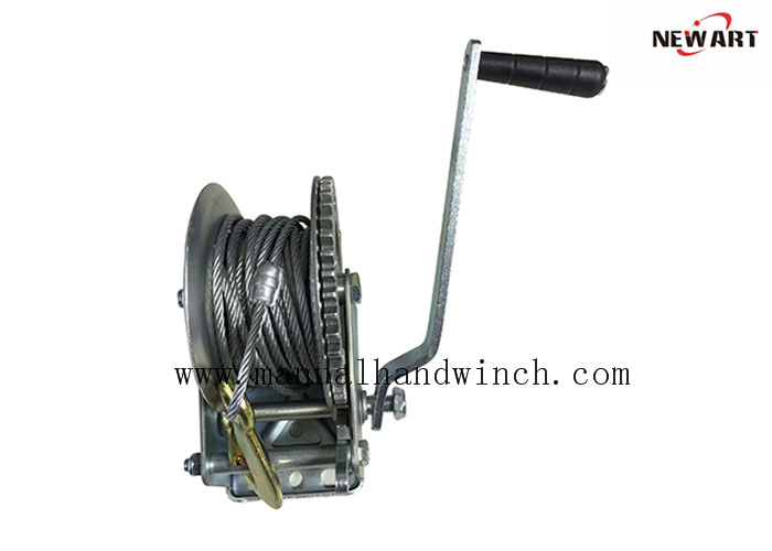 10m Cable Manual Hand Winch 1000lbs A3 Steel Zinc Plated Mini Marine Trailer Winch