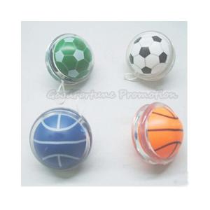 Quality hot sale Abs Promotion printed logo led flash yoyo ball toy gift wholesale