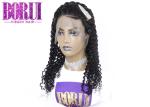 Full Lace HD Deep Curly Wig Human Hair , Pre Pluked Brazilian Human Hair Wigs