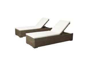Quality Hotel 5 Positions Adjustable Backboard Wicker Garden Daybed wholesale