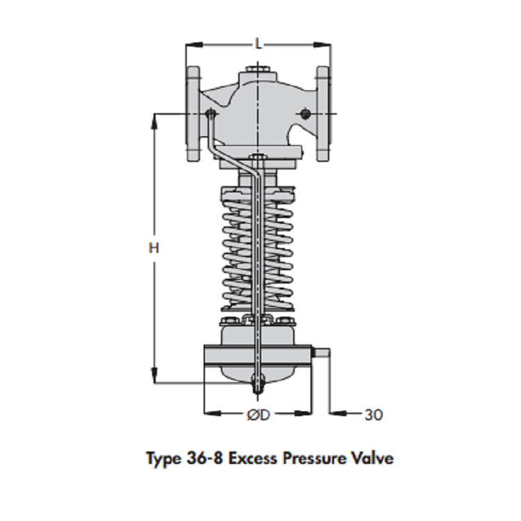 Lightweight Durable Pressure Safety Valve DIN Version PN 16 - PN 40 Rating