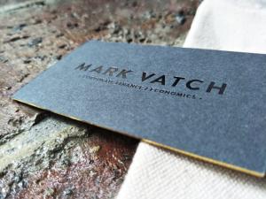Quality Customized Gold Foil Edge Business Cards With Black Foil Stamped Logo wholesale