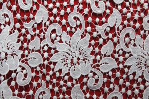 Quality Apparel Accessories Chemical Lace Fabric Water Soluble Embroidery lace fabric in Different Color wholesale