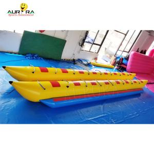 Quality 8 Persons Inflatable Water Toys Yellow Water Sports Flying Fish Banana Boat wholesale