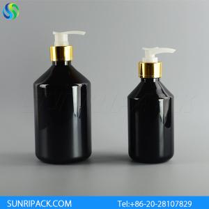Quality 250ml black plastic bottle, 500ml black plastic bottle and lotion pump wholesale