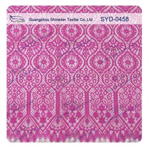 Quality Corded Lace Fabric with Scallop / SGS Tested For Women Top and Dress Fastness wholesale