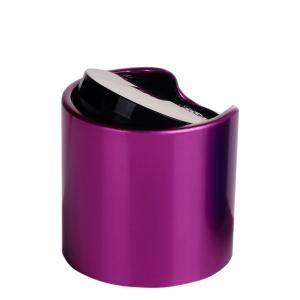 Quality Aluminium Plastic Cosmetic Bottle Caps 28mm Disc Top Flip Top OEM wholesale