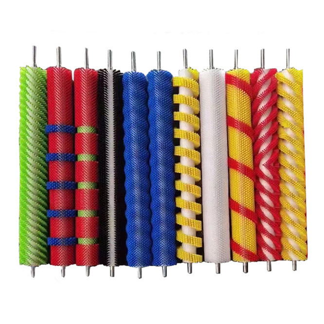 Customized Nylon Cylindrical Industrial Rotating Brush Cleaning Roller