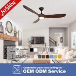OEM of Dimmable Ceiling Fan with Wooden Blades and 3000k/4000k/6000k Color