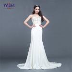 Sweetheart satin handmade embroidery beaded dresses color elegant wedding bride