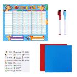 Dry Erase Fridge Magnet Chart with Chores Magnetic Reward Chart for Children