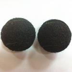 black tennis balls
