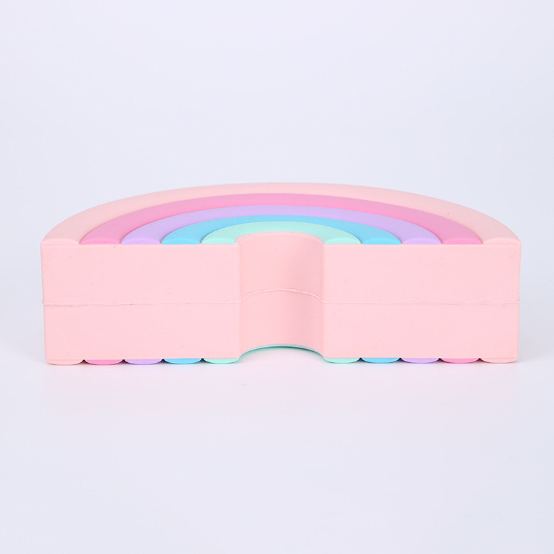 Rainbow Pop Shoulder Purse Fidget Toys Bag Sensory Silicone Rainbow Clouds Backpack For Girls Pencil Pen Case Kids Gifts