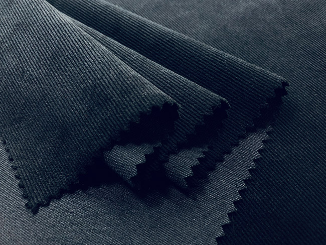 Burnt out Super Soft Velvet Corduroy Fabric Black Color 240GSM 100% Polyester