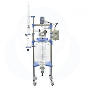 Quality Chemical Glass Reactor 316L Evaporator Borosilicate Glass Core Components PLC Motor Pump wholesale